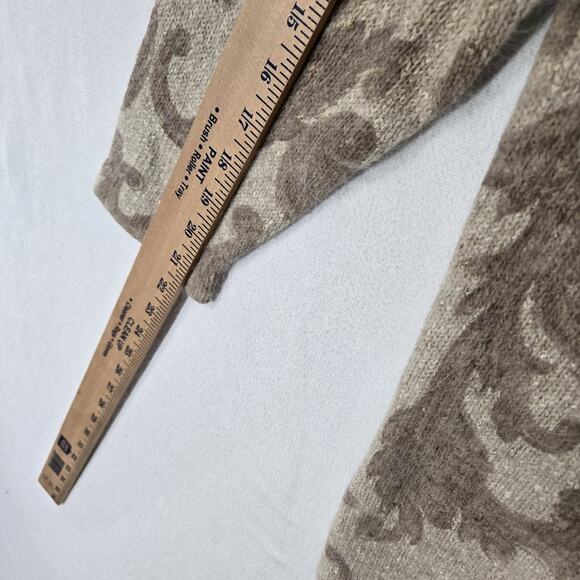 VTG Croft & Barrow Silk Angora Rabbit Hair Sweater Sz M Beige Brown Baroque NEW - Picture 12 of 13